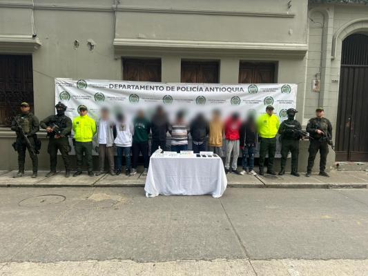 Nueve capturados en el  suroeste antioqueño