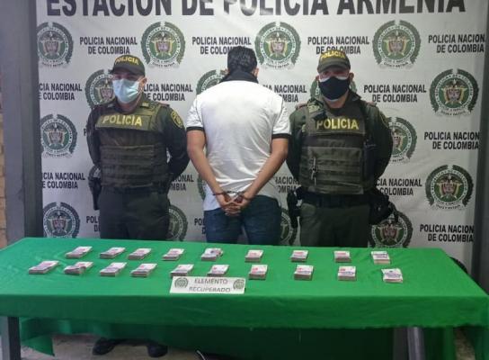 Hombre capturado en flagrancia por el delito hurto