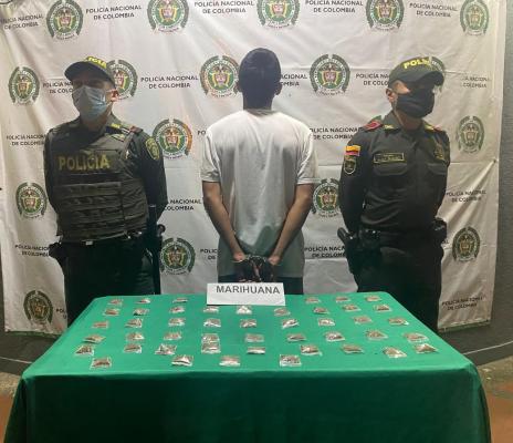 Hombre capturado por tráfico, fabricación o porte de estupefacientes 