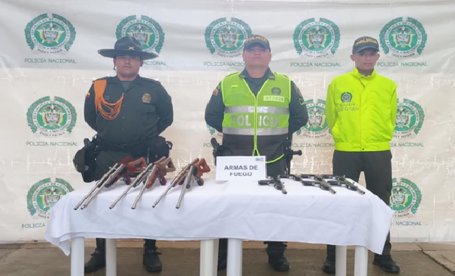 Hallazgo de 13 arma de fuego tipo artesanal