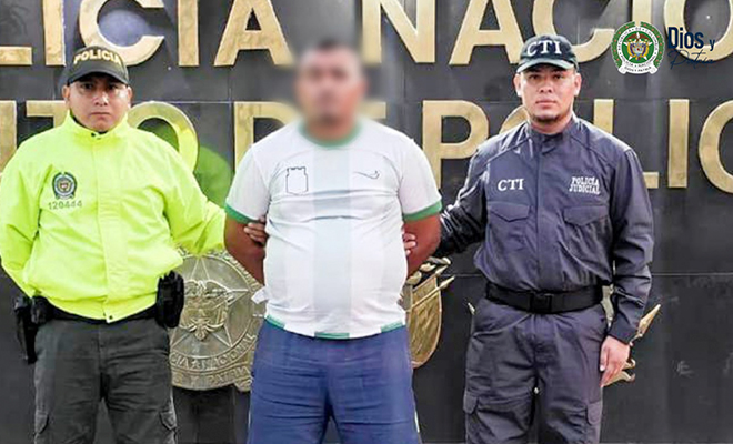 Fue capturado por el Cuerpo Élite Policial alias “El Indio”, por su presunta participación en el homicidio de 4 personas.