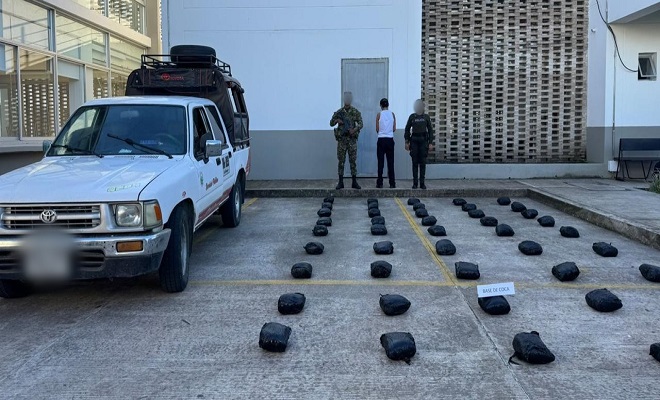 Captura e incautación de pasta base de coca