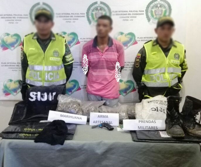 En puesto de control unidades de la Policía Nacional Capturan alias Joche 