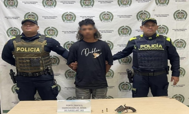 Capturado con un arma de fuego artesanal