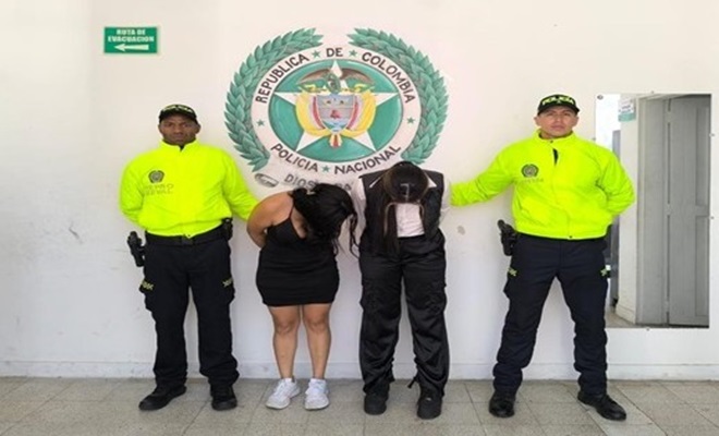 capturadas 2 mujeres por el delito de hurto calificado y agravado.