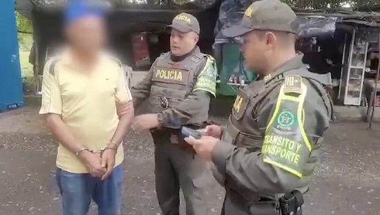 Seccional de Transito y Transporte de Santander captura a un hombre 