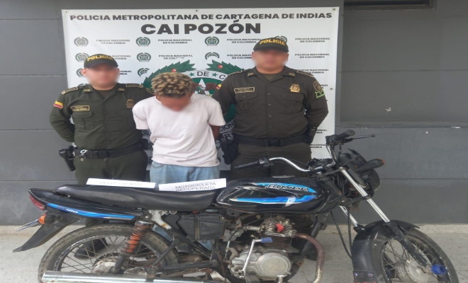 Capturado por hurto motocicleta