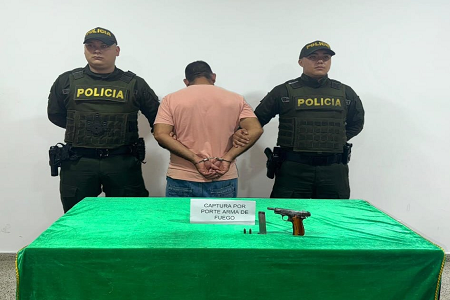 Capturado por porte ilegal de armas de fuego