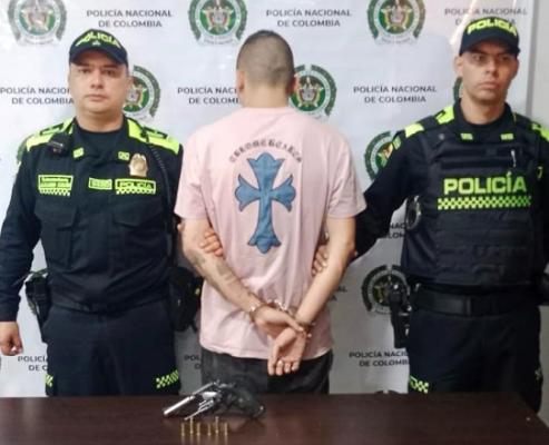 Capturado en flagrancia por porte ilegal de armas de fuego