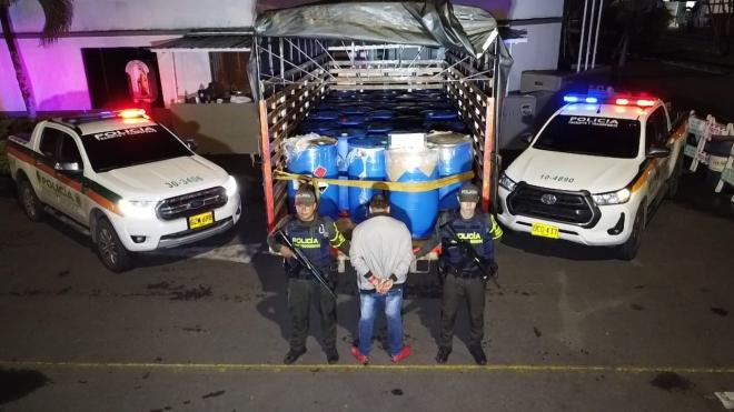 capturado transportando ácido clorhídrico