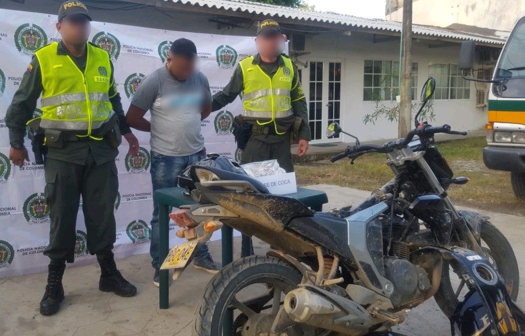 El procedimiento policial se llevó a cabo en la vía Puerto Rey  - Montería