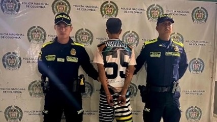  Por los delitos de homicidio y porte ilegal de armas de fuego fue capturado alias “Care Muerto” en Quimbaya 