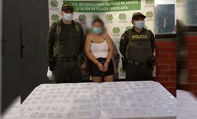 Capturada en el centro de Medellín cuando expendía sustancias estupefacientes