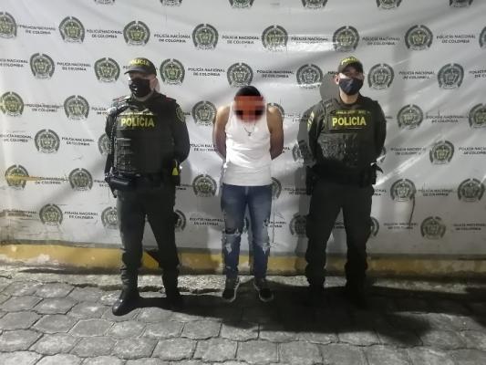 Uniformados lo capturaron en una rápida reacción  