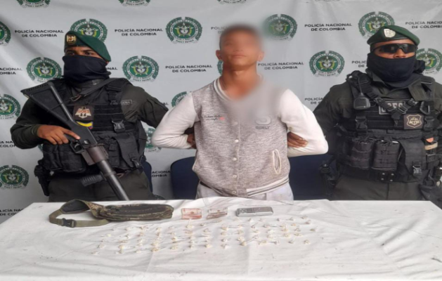 Capturado en flagrancia por el delito de porte, tráfico y fabricación de estupefacientes