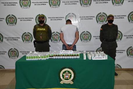 200 frascos de ketamina fueron incautados y una persona capturada 