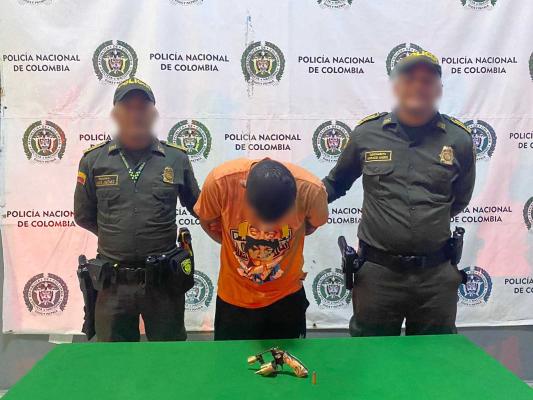 Gracias a labores de patrulla se captura una persona por porte ilegal de armas en el barrio Chiquinquirá