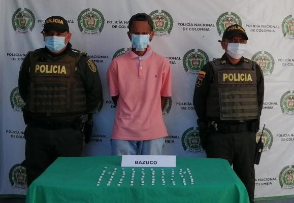 Capturado con 72 dosis de bazuco en La Tebaida