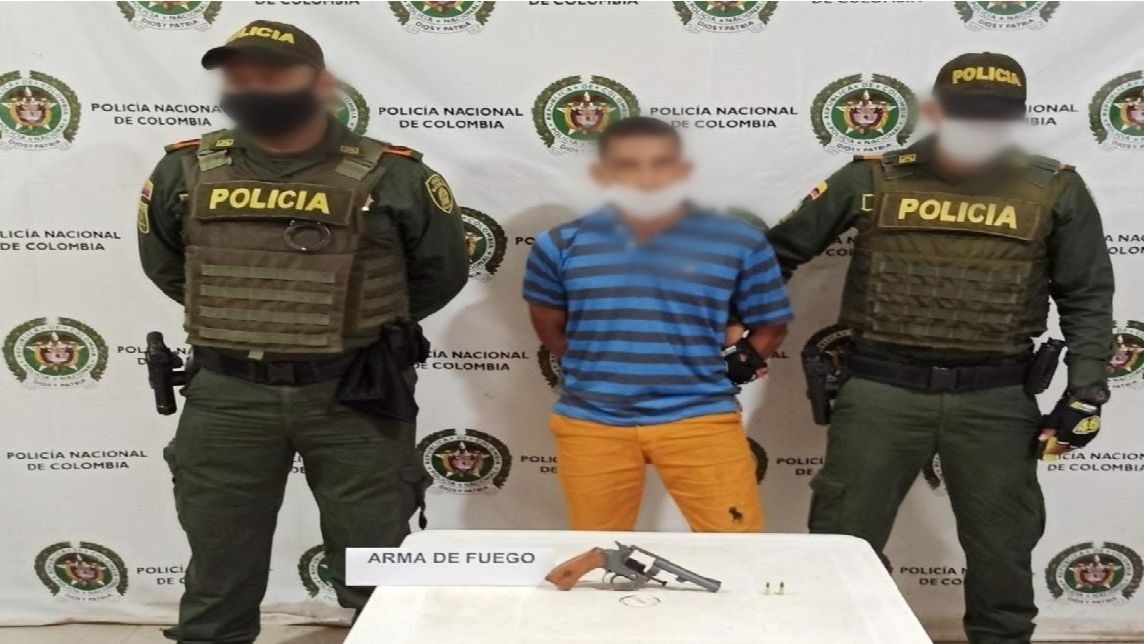 capturado por porte ilegal de armas-el banco-plan choque-contra el homicidio-MNVCC-patrulla del cuadrante-Magdalena