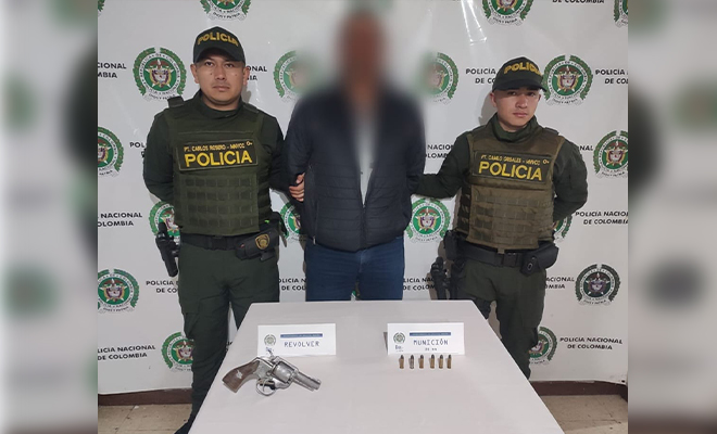 Sorprendido con arma de fuego en el municipio de Potosí 