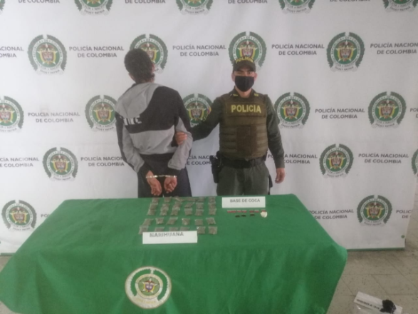 Capturamos a Mauricio con 150 gramos de marihuana, 8 gramos de basuco y 25 gramos de cocaína