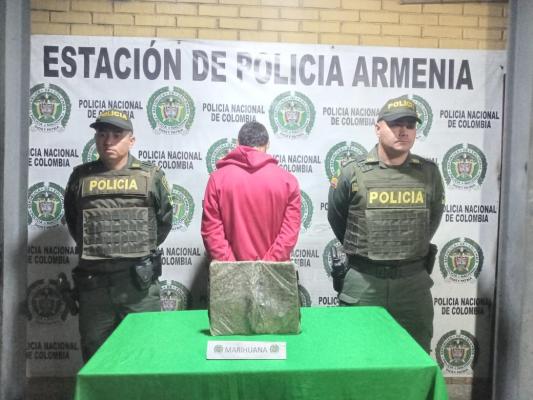 Hombre capturado con estupefacientes