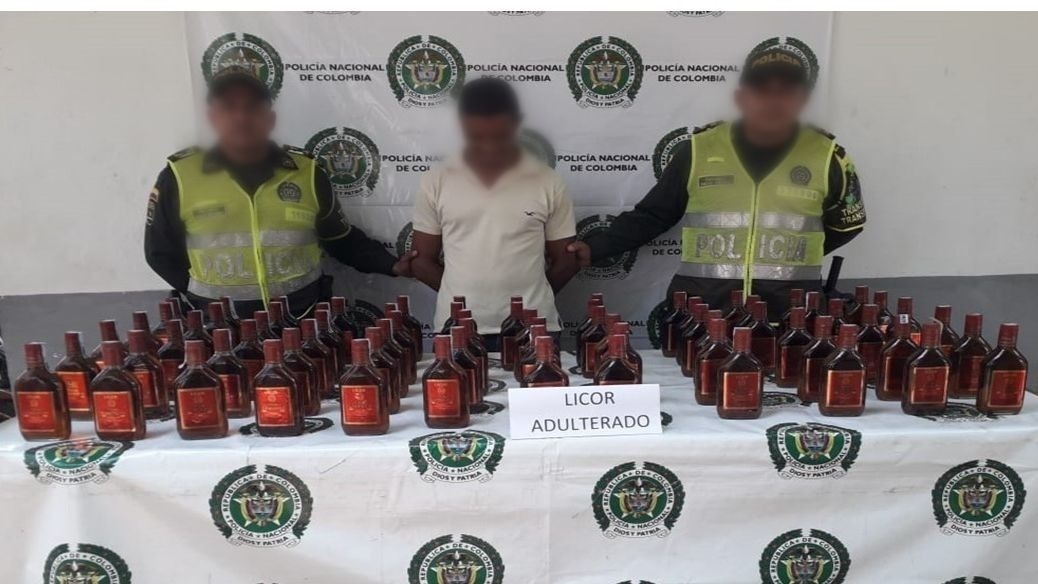 capturado-licor adulterado-zona bananera-cuadrante vial-magdalena-contrabando-construyendo seguridad