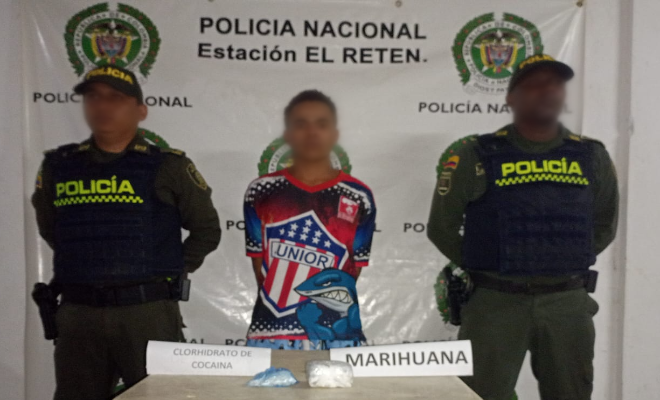 Capturado en el Retén marihuana y cocaína