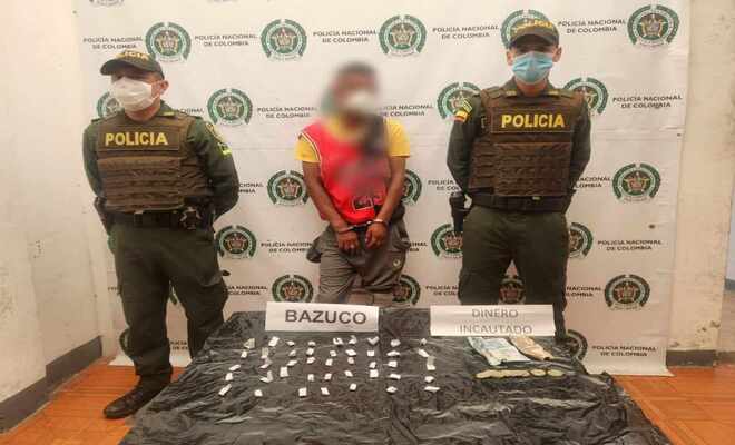 Capturado en flagrancia por el delito de trafico de estupefacientes en el municipio de Fresno 