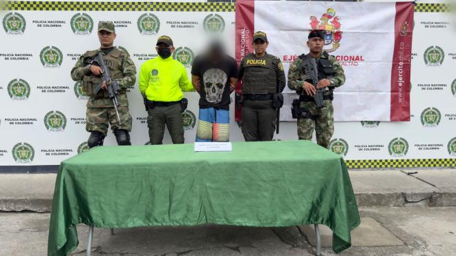 Capturado por orden judicial por el delito de homicidio y fabricación, tráfico, porte o tenencia de armas de fuego