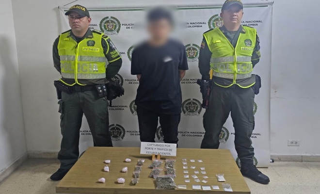 capturado con estupefacientes en amaga