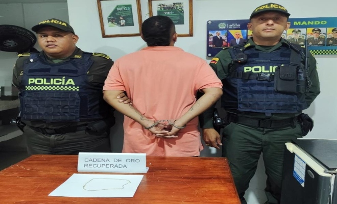 Capturado por hurtar una cadena de oro