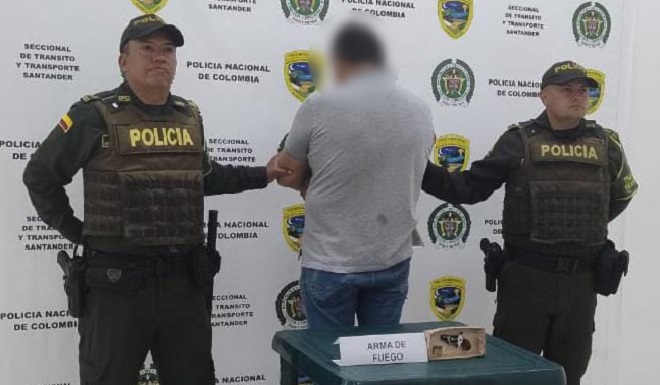 Capturado por el delito de porte de armas de fuego
