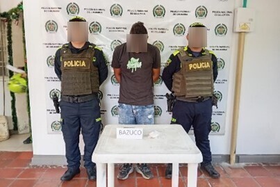 En San Alberto, Cesar fue capturado sujeto con estupefacientes