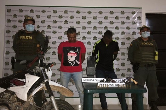 Capturados con armas de fuego 