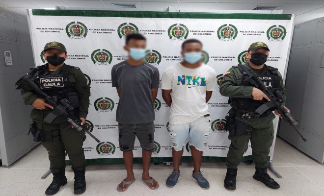 Capturados Brayan y Adrián por el delito de extorsión 