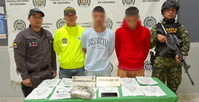 Los dos capturados registran tres anotaciones judiciales.