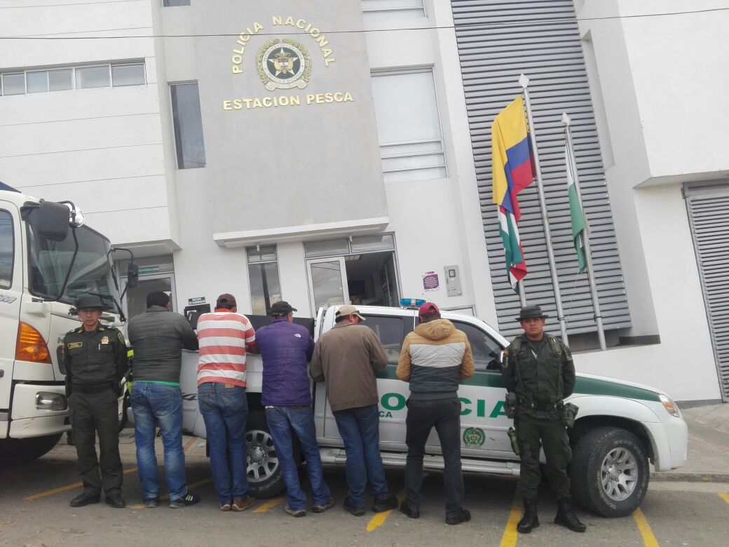 Capturados por minería ilegal en Boyacá
