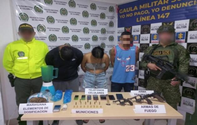 Tres capturados dejados a disposición de la Fiscalía