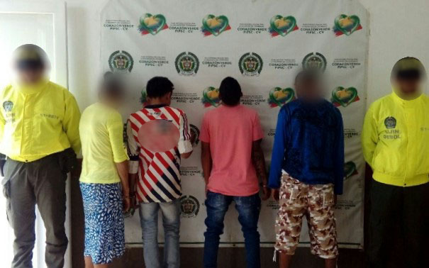 La Policia captura presunta banda de asaltantes denominada "Los del Cerros", en el Carmen de Bolivar 