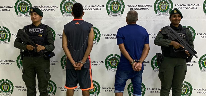 Capturamos a dos hombres con estupefacientes y armas de fuego