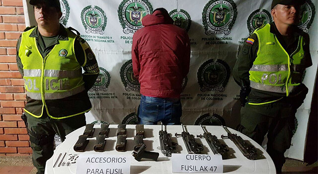 Mediante controles viales-evitamos el tráfico de arsenal-para grupos armados ilegales-policia-meta