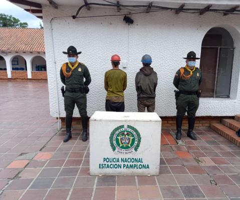 Dos hombres fueron capturados por el delito de explotación ilícita de yacimiento minero y otros minerales en zona rural de Cácota
