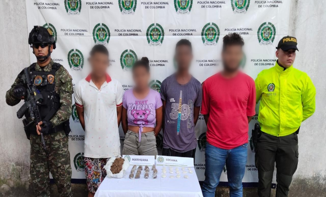 Un polic&iacute;a, un militar y cuatro capturados con droga incautada pivijay magdalena