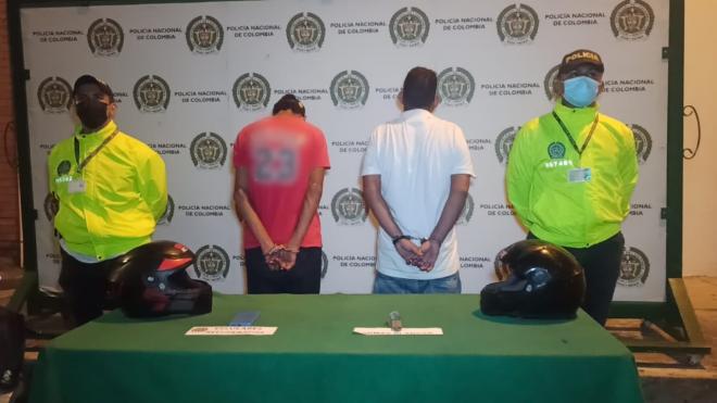 Capturamos dos hombres por el delito de hurto a conductor de servicio público