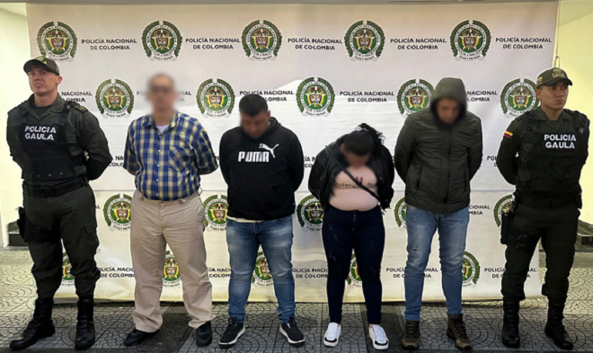 cuatro capturados por extorsion