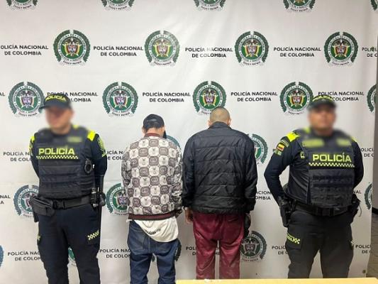 Dos hombres fueron capturados en flagrancia por porte ilegal de armas de fuego
