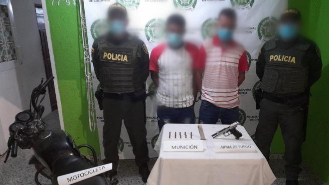 Capturados por porte ilegal de armas-aracataca-magdalena-lucha contra la delincuencia