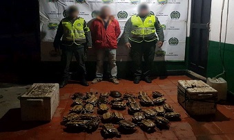 El procedimiento policial se efectuó en la vía Sincelejo – Montería