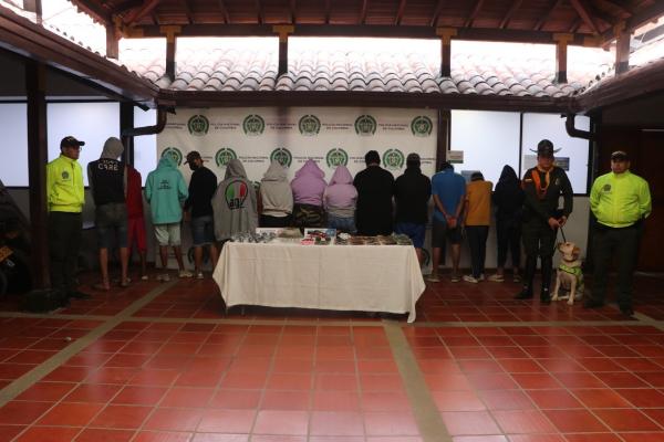 Capturamos a 13 personas dedicadas al tráfico de estupefacientes en Floridablanca
